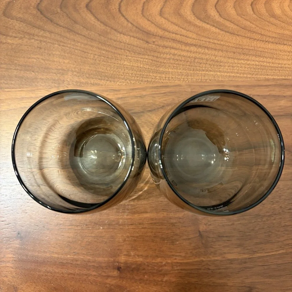 NFL Football Chicago BEARS Cocktail Whiskey Smoke Gray Glasses 12 oz Set Of 2